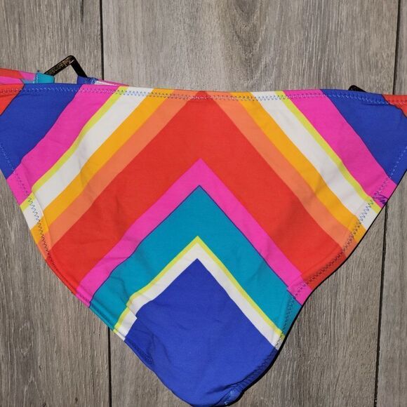 Trina Turk Women's Sunset Chevron String Bikini Bottom Size 6 - Picture 6 of 11